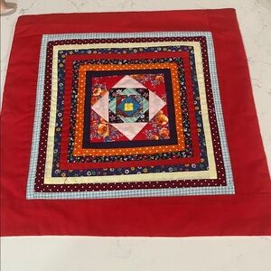 Vintage Handmade Multicolor Geometric Accent Pillow Cover